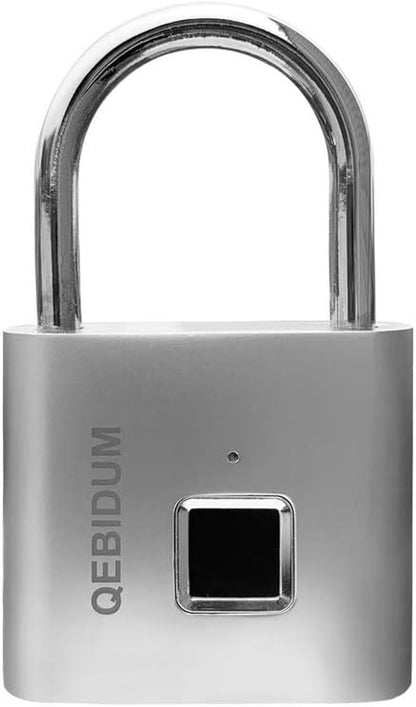 Fingerprint Padlock, USB Charging Waterproof Mini Smart Security Lock with No App, No Key, No Trouble, Friendly for Kids and Elderly