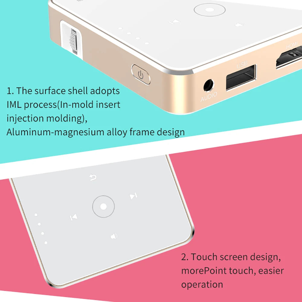 P30 Mini Projector DLP Portable Home Theater 1080P 4K Supported Wifi Screenless TV for Mobile Phone Smartphone
