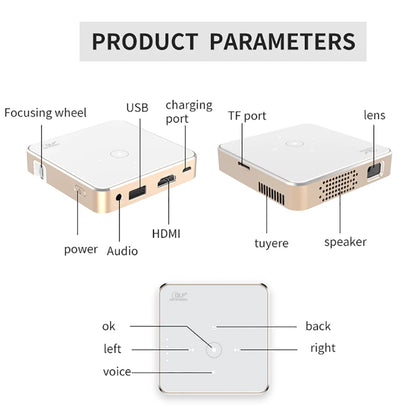 P30 Mini Projector DLP Portable Home Theater 1080P 4K Supported Wifi Screenless TV for Mobile Phone Smartphone