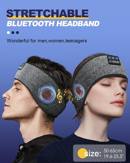 Sleep Headphones Bluetooth 5.4, Headband Headphones Earphones Wireless, Sleep Mask for Gifts,Workout,Jogging,Yoga(Ash)